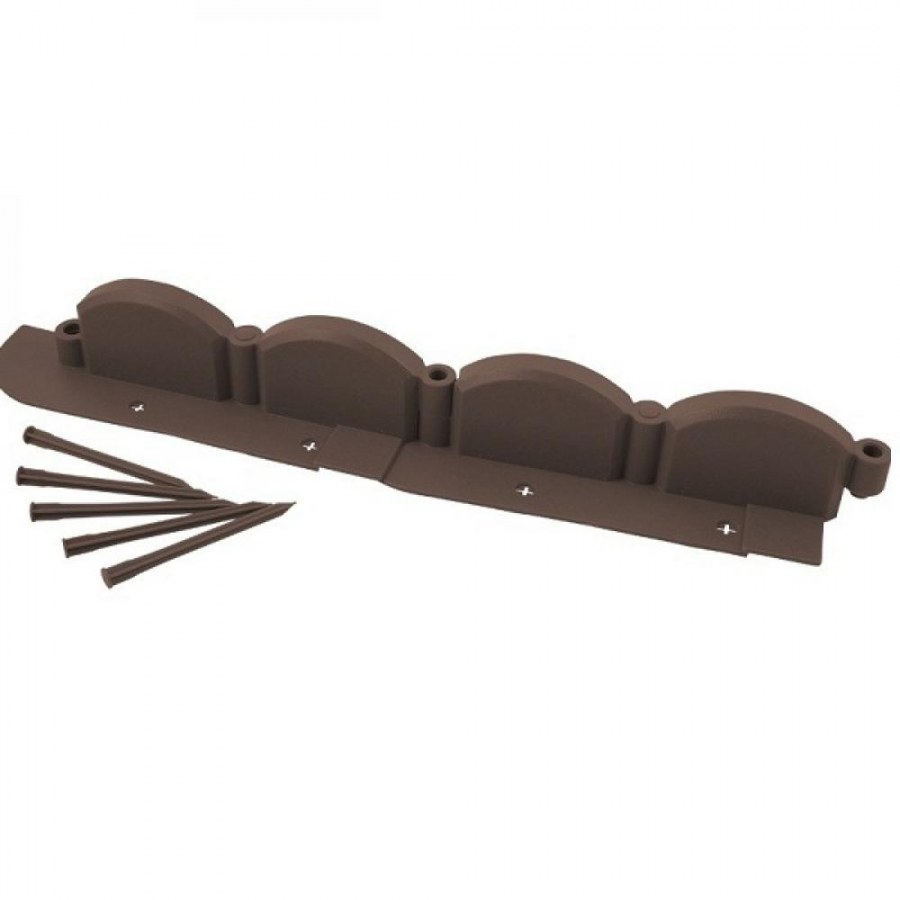 Бордюр декоративный волна 9x256 см коричневый