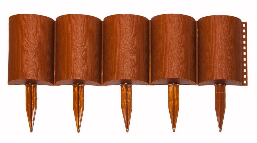 Ограждение садовый конструктор 3м 21см коричневый