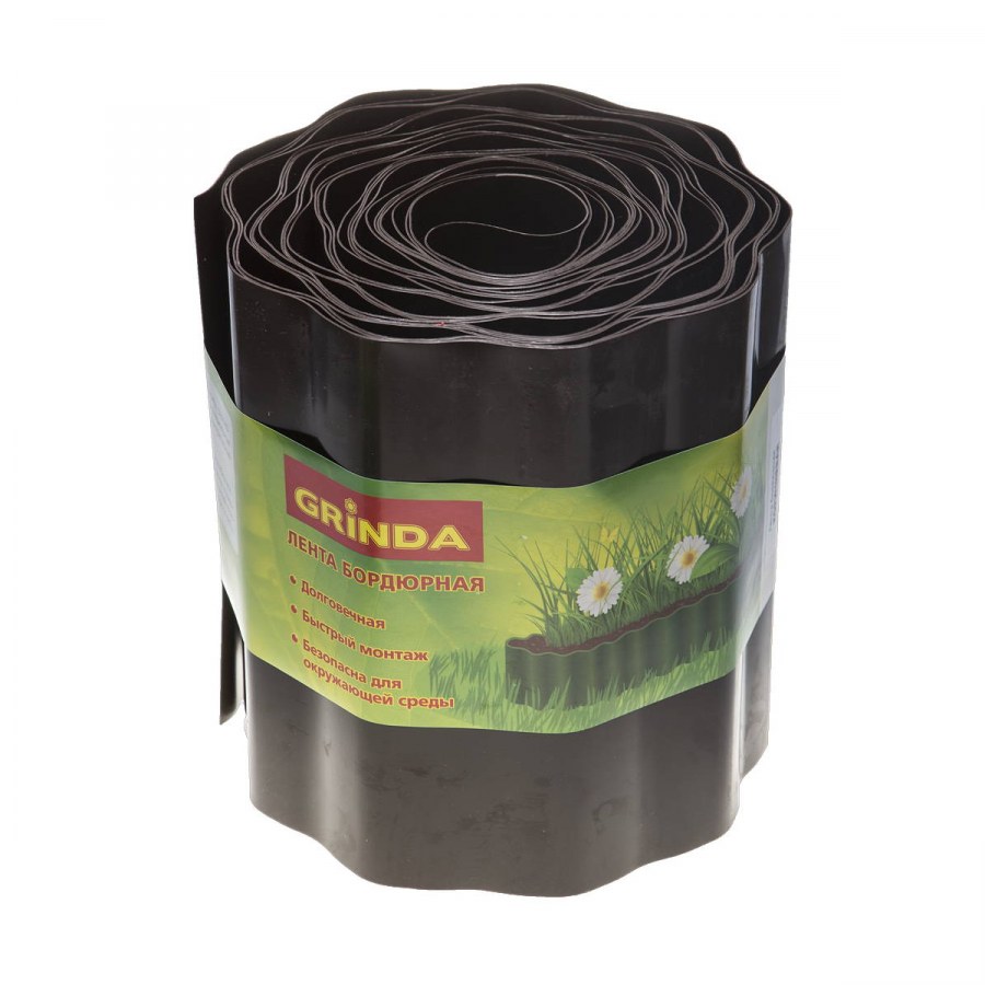 Лента бордюрная Grinda, цвет зеленый, 10см х 9 м