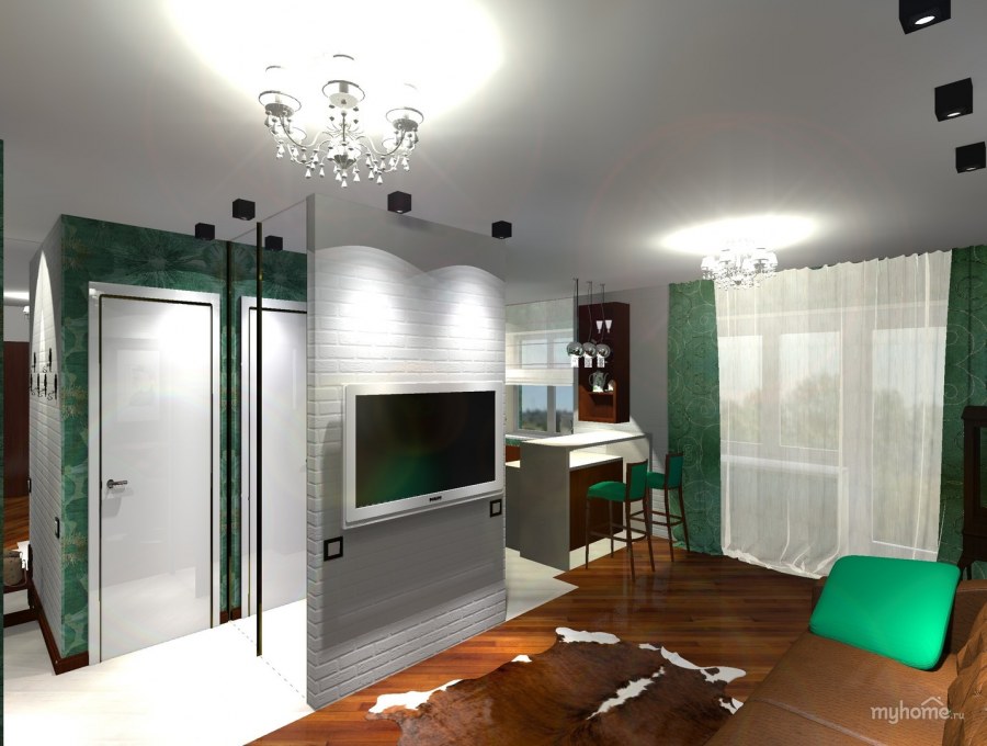 Кухня-гостиная на улице Кремлевская