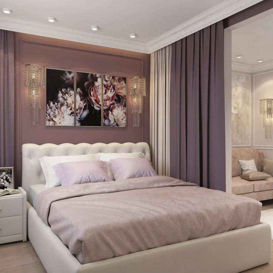 Диван цвета пыльной розы