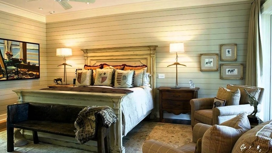 Отделка стен доской в стиле Кантри