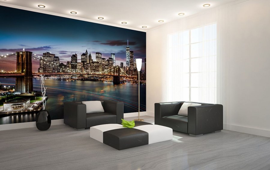 Фотообои бумажные «ночной Нью-Йорк» 368x254 см