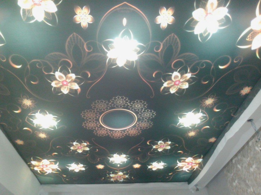 Матовый фактурный потолок