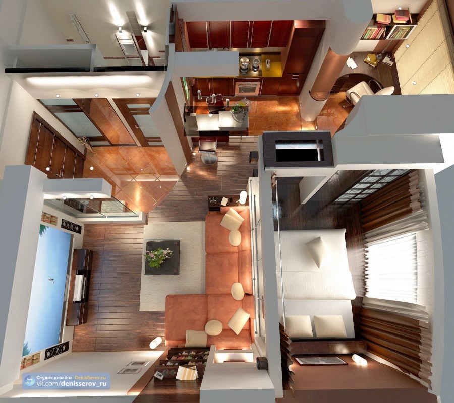 Дизайн проект однокомнатной квартиры