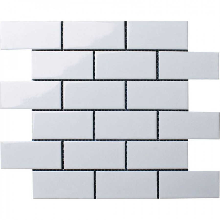 Мозаика Starmosaic Brick Metro White Glossy
