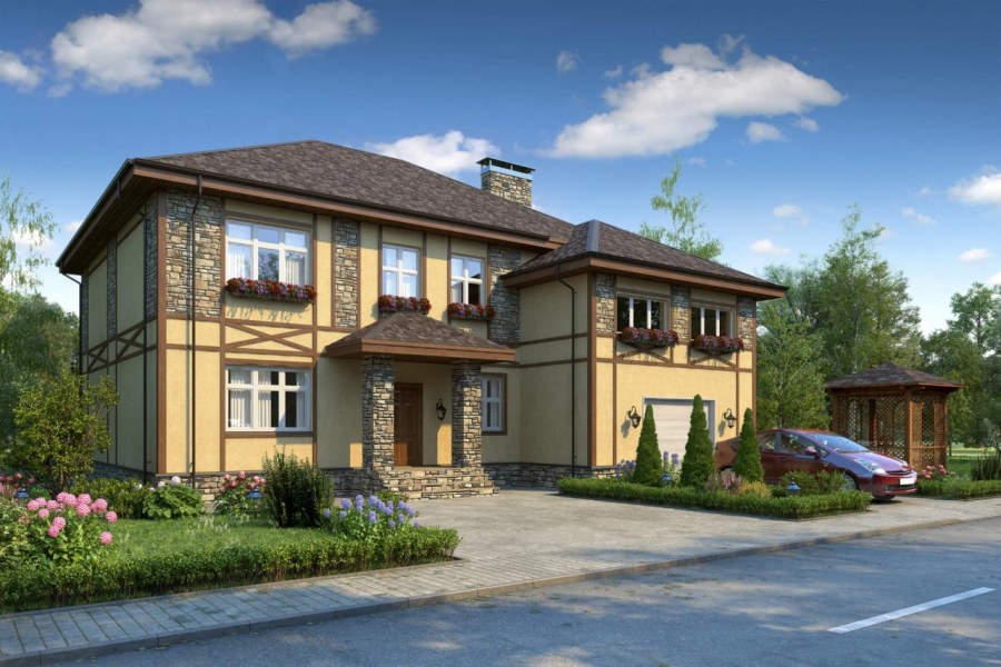 Визуализация коттеджа