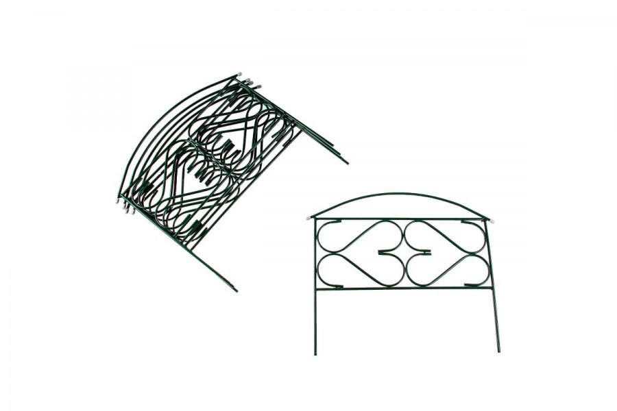 Ограждение декоративное, 50 × 315 см, 5 секций, металл