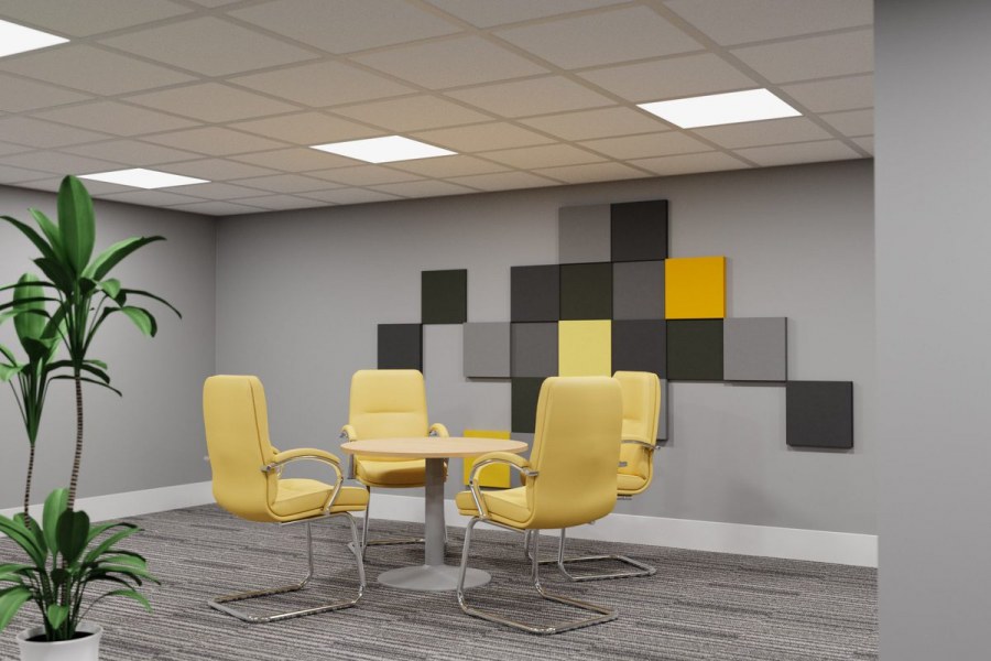 Желтые стены в офисе