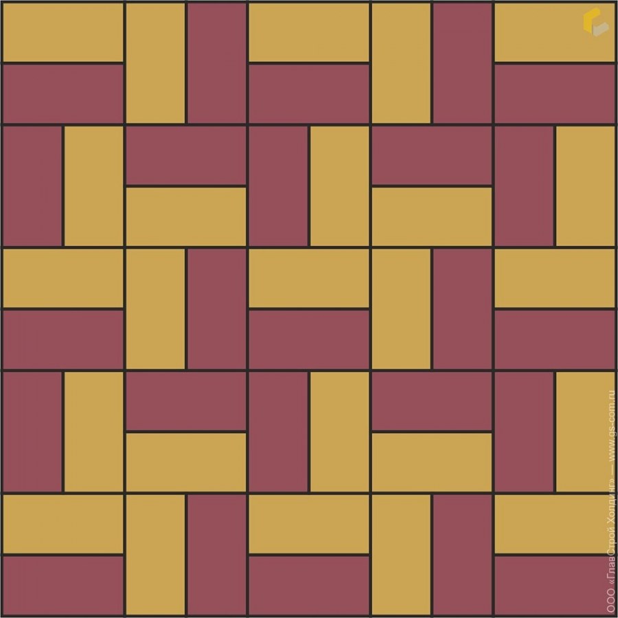 Варианты раскладки тротуарной плитки