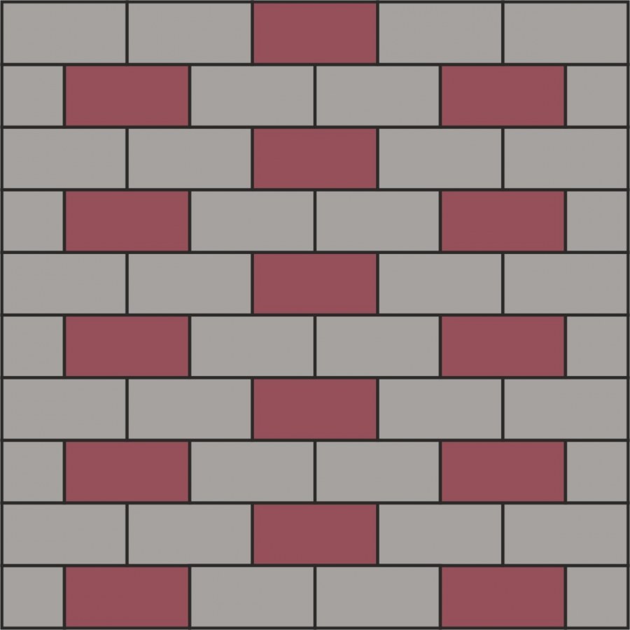 Тротуарная плитка 100х200х60 схемы елочка