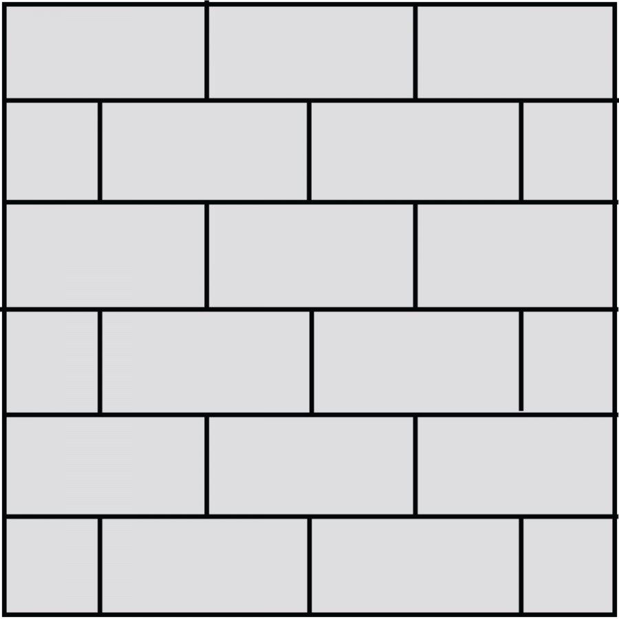 Раскладка плитки в разбежку на стене