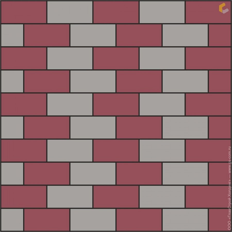 Схема раскладки брусчатки 200х100