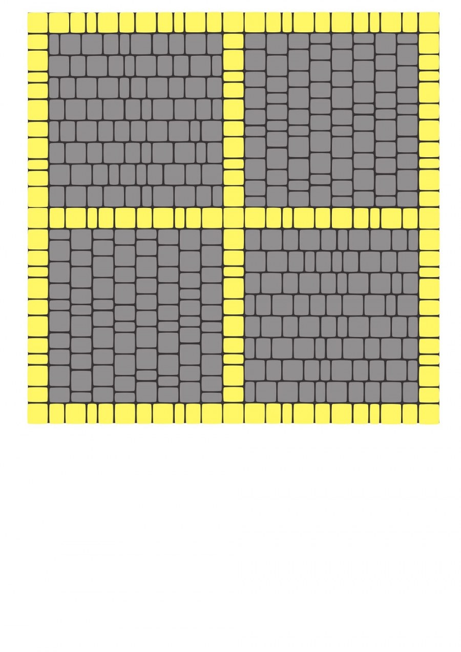 Схема раскладки плитки кабанчик