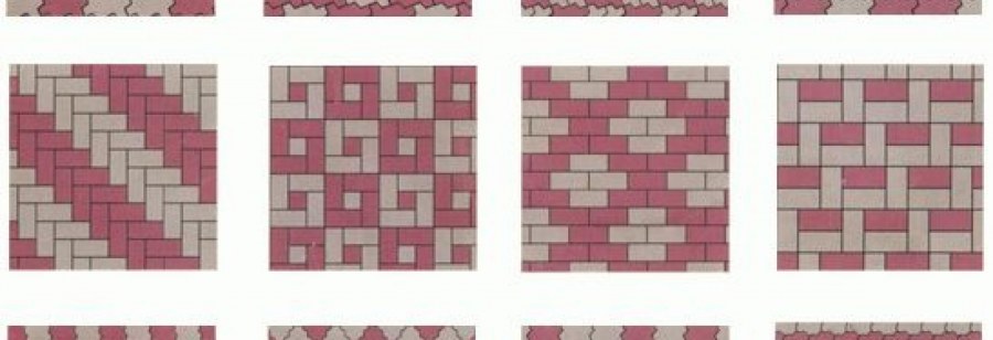 Схема укладки брусчатки кирпичик