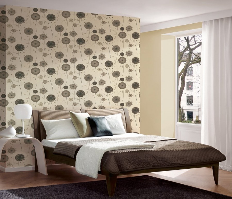 Расцветка обоев для спальни