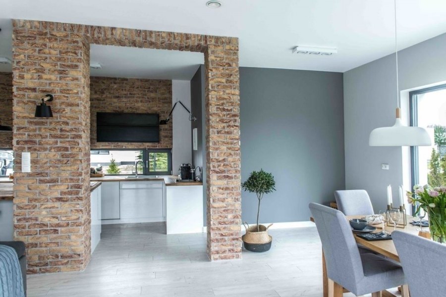 Кирпичная уолонная в интерьере