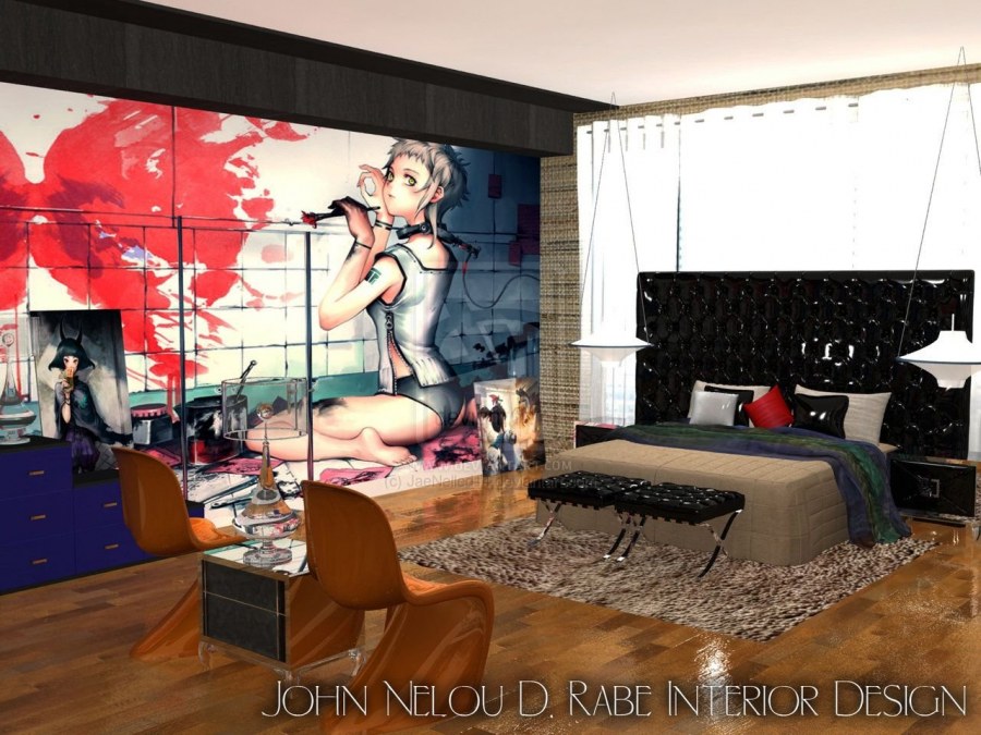 Комната в стиле аниме для мальчика подростка