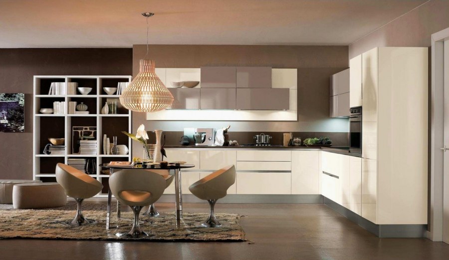 Кухня Модерн с полками