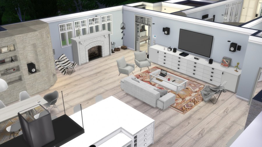 Симс 4 кухня гостиная