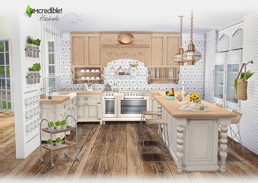 Симс 4 кухня от SIMCREDIBLE Designs