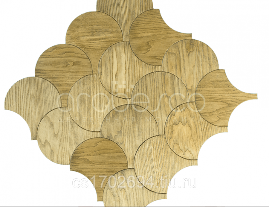 Arabesco деревянная мозаика дуб беленый