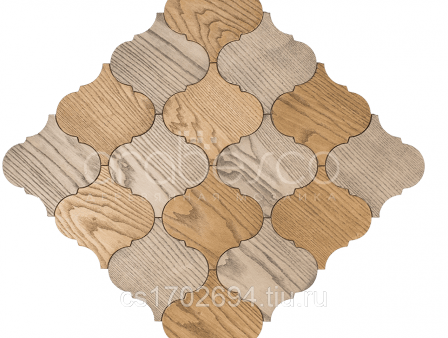 Arabesco деревянная мозаика дуб беленый