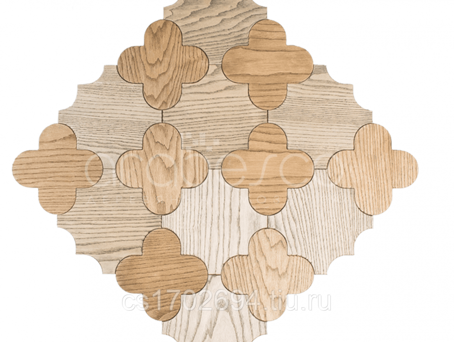 Arabesco деревянная мозаика дуб беленый