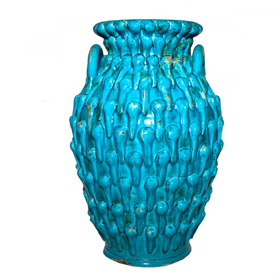 Ваза керамическая бирюзовая