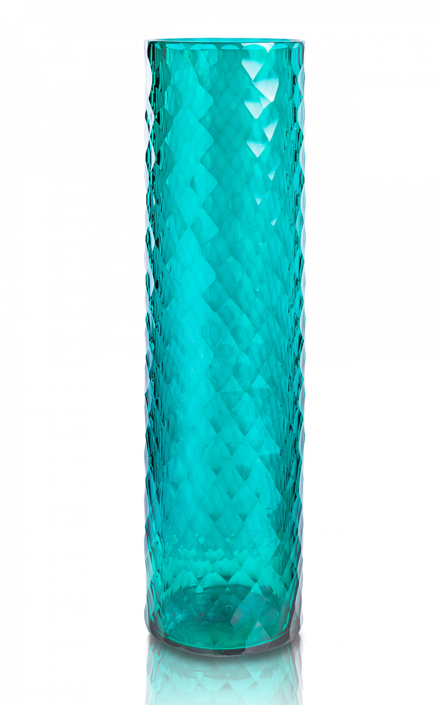 Ваза для цветов бирюзового цвета