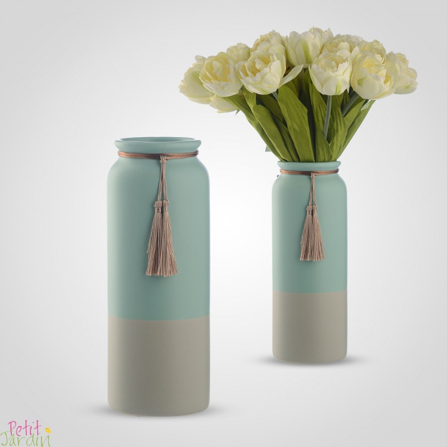 Ваза керамика бирюзовая