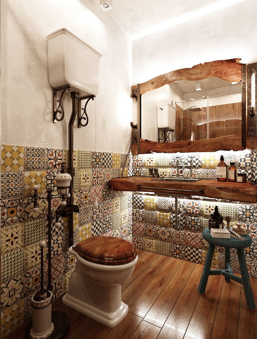 Ванная комната в этническом стиле