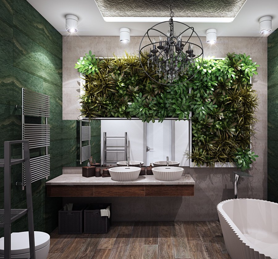 Ванная в стиле ЭКОДИЗАЙН