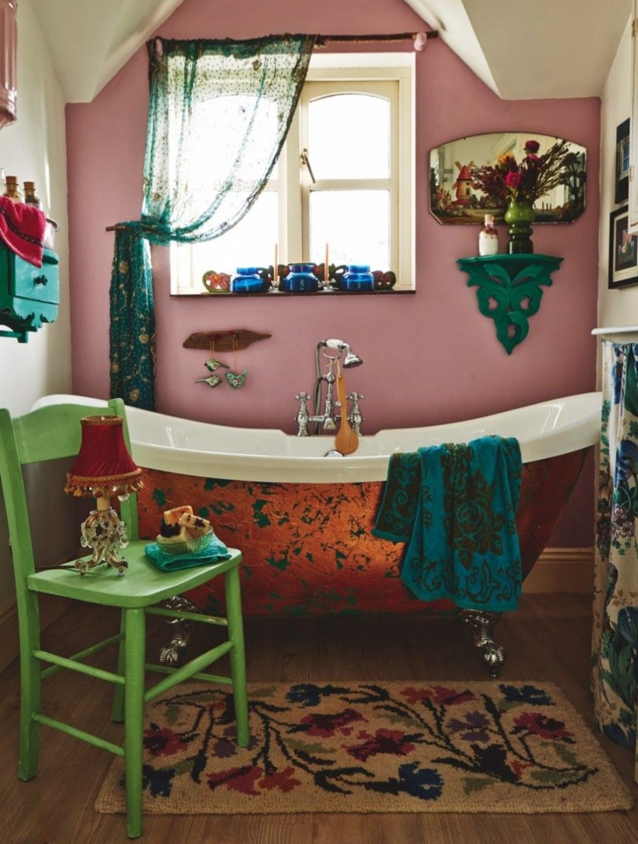 Ванная в стиле бохо Шик