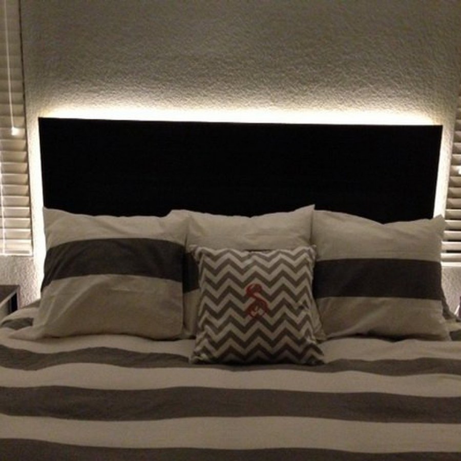 Нестандартное освещение спальни