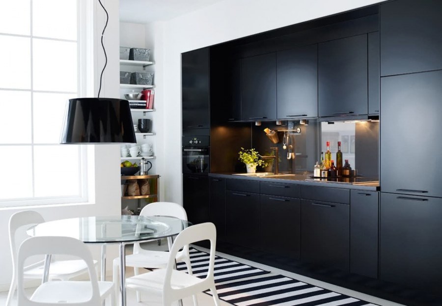 Кухни икеа Кунгсбакка в интерьере