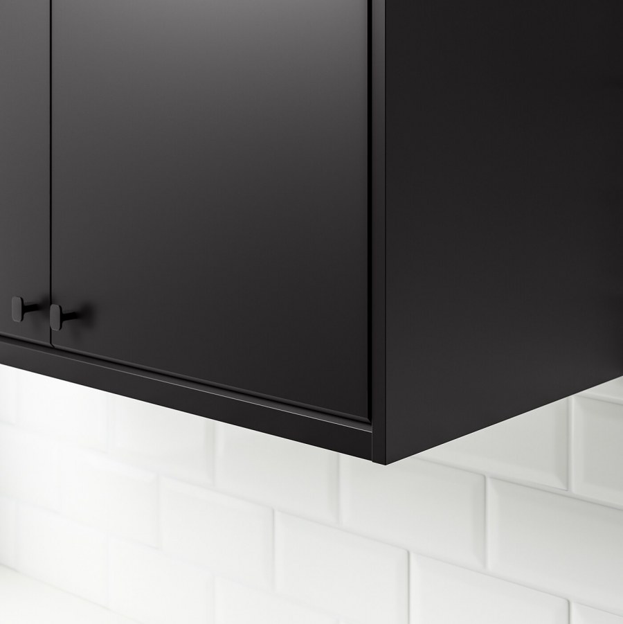 Черная кухня икеа Кунгсбакка