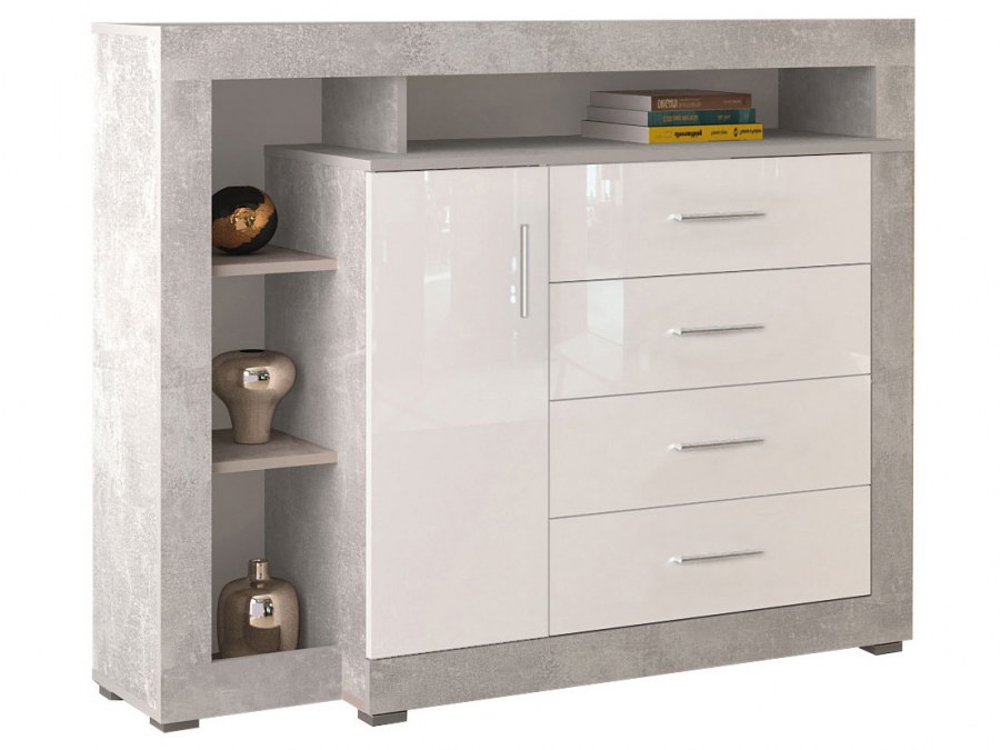 Комод Аюшта Atelier светлый белый глянец