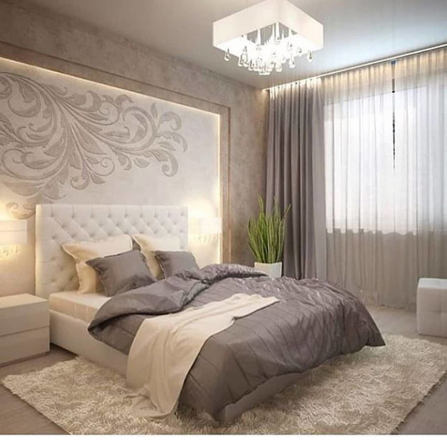 Спальня в пастельных тонах