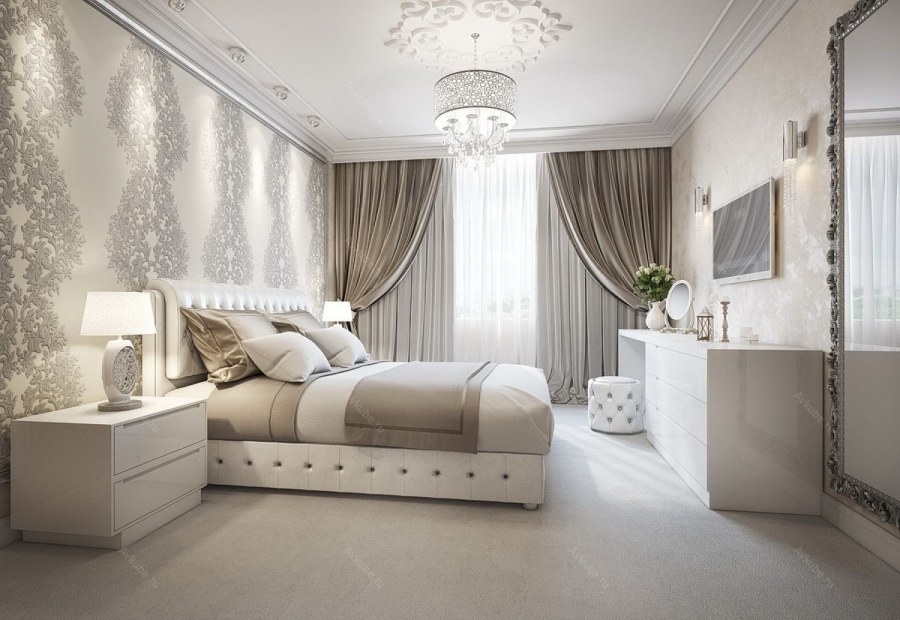 Дизайн спальни 15кв прямоугольная