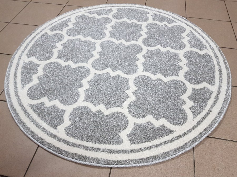 Ковер круглый 2х2 серый