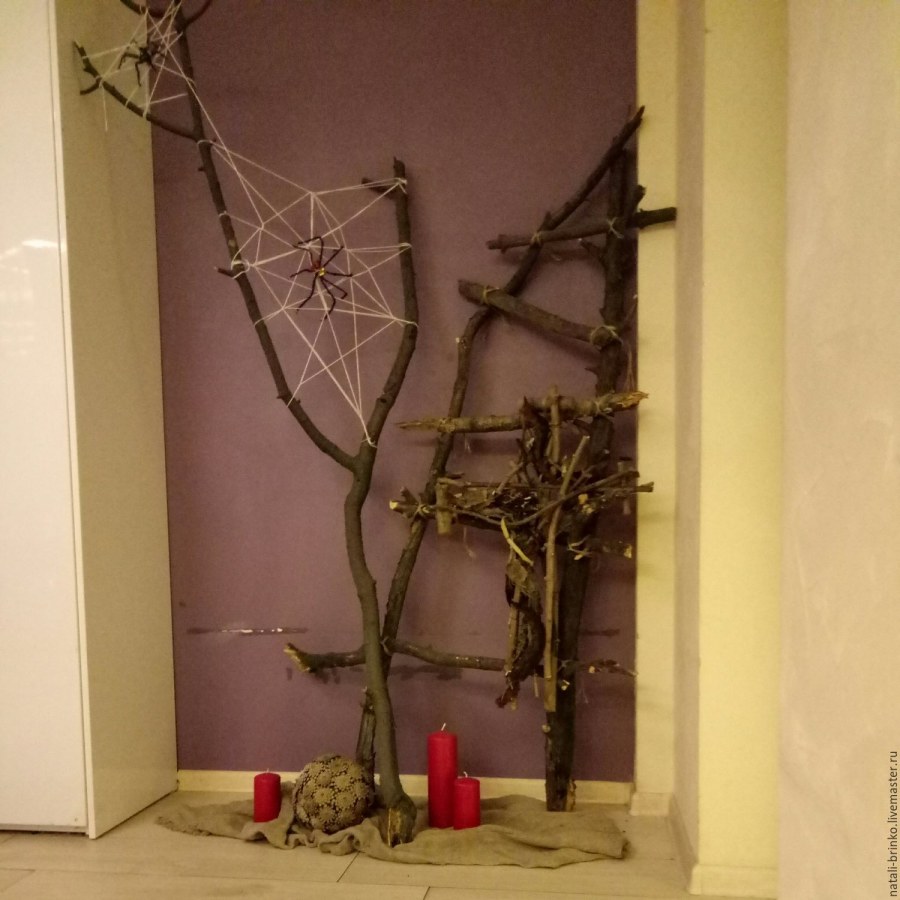 Сухие ветки в интерьере