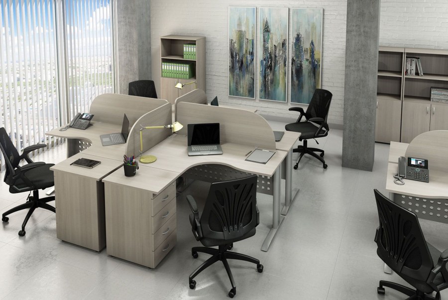 Офисная мебель агат ясень шимо МЕБЕЛЬСТИЛЬ