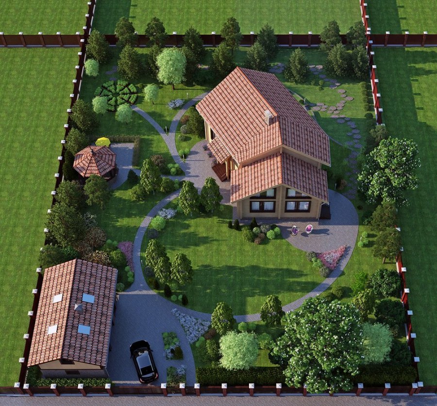 Планировка участка 15 соток