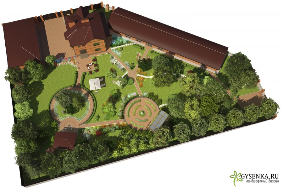 Участок неправильной формы планировка