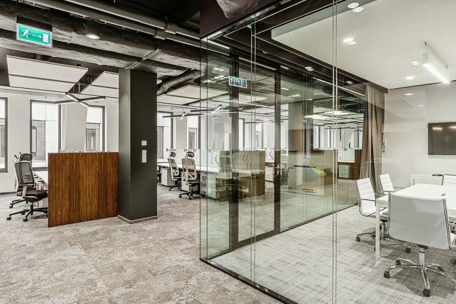 Современное офисное здание интерьер