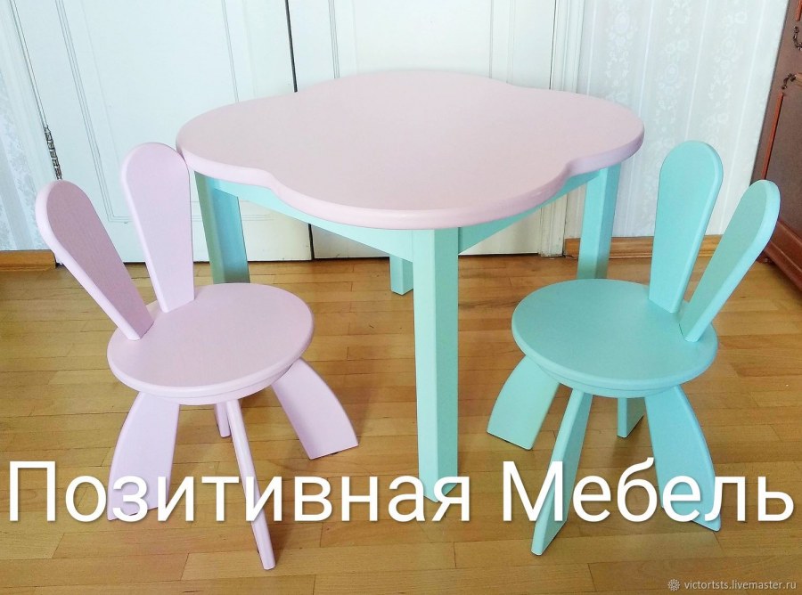 Детский столик и стульчик облачко