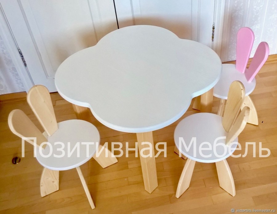 Столики детские Легенда бело розовые