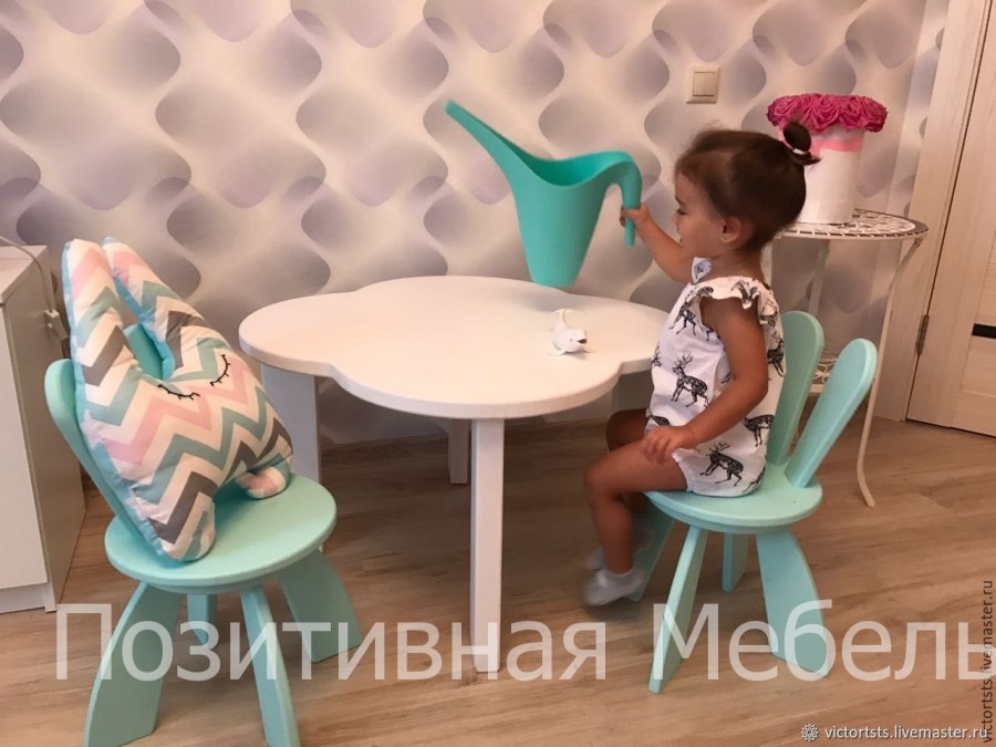 Стол «облачко» мятный