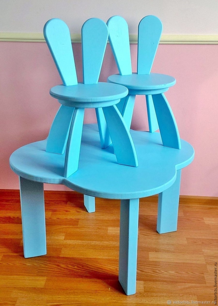 Детский столик фиолетовый